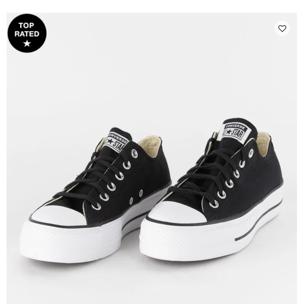 Converse Black Low-Top Sneakers Womens, Size 5. Never worn